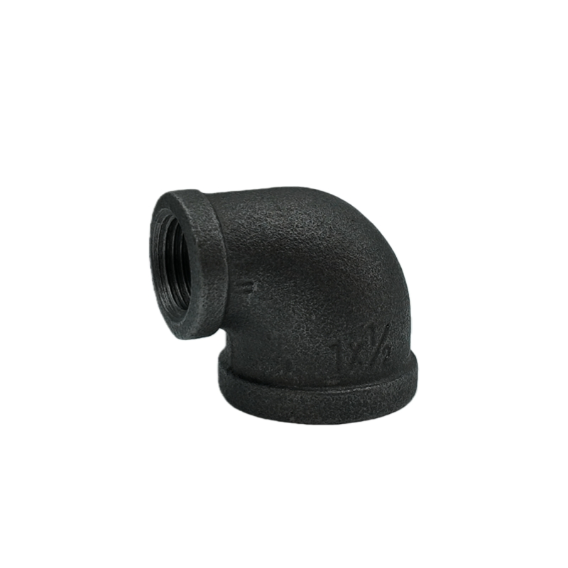 BS NPT Black Carbon Steel Pipe Fittings Galvanized Two Male Iron Threaded Female Elbow