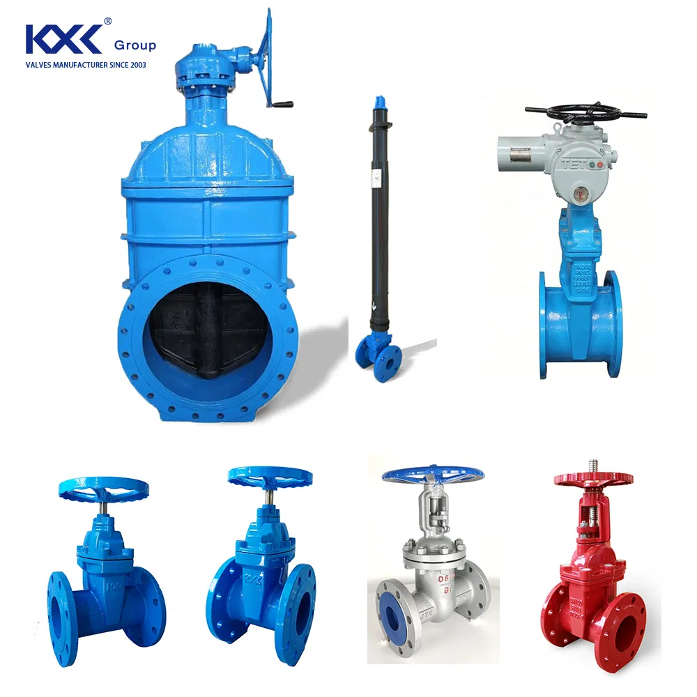 2" 4" Water Valve Resilient Seat Soft Seal Flange Water Control / Gate Valve with Manual/Electric Actuator