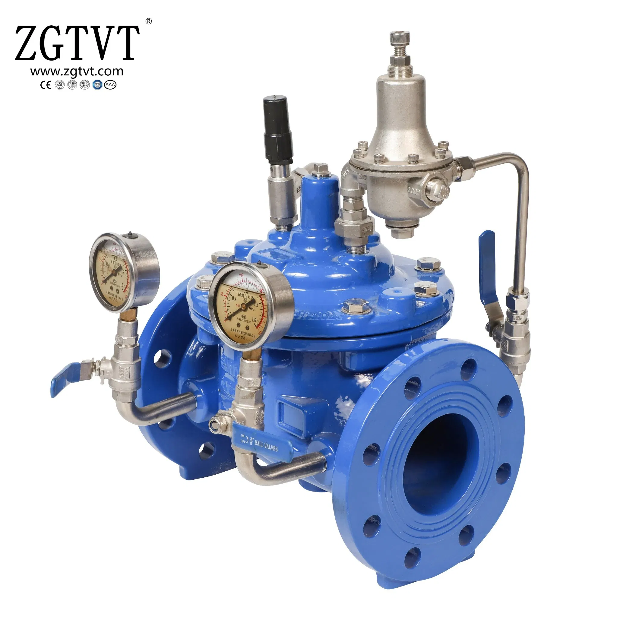 200X-16q Adjustable Pressure Reducing Relief Water Control Valve Stainless Steel or Brass Part