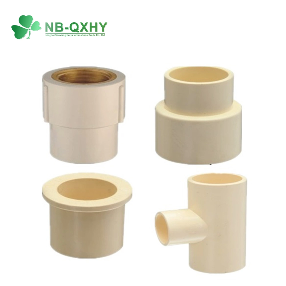 100% New Material Copper Hardware Water Supply High Pressure ASTM D2846 Flange Tee Union Coupling Adapter Glue Thread Connection PVC CPVC Plumbing Pipe Fitting