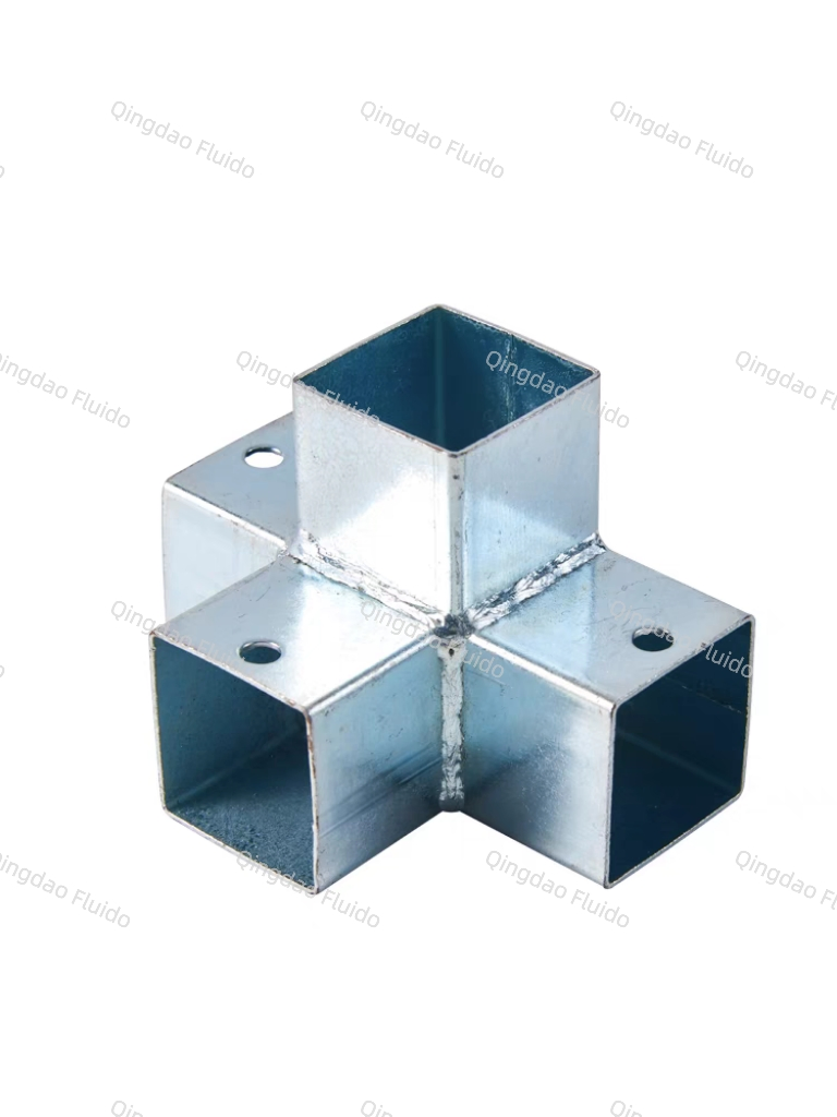 Square Pipe Connector for Assembling Industrial-Style Furniture