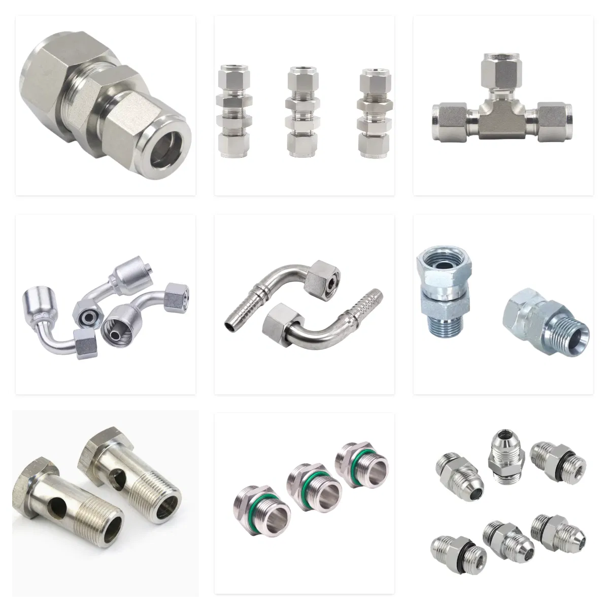 316 Stainless Steel VCR Fittings Swagelok Type Forged Face Metal Gasket Seal Fittings 1/8"-1" ASTM A276 OEM Available