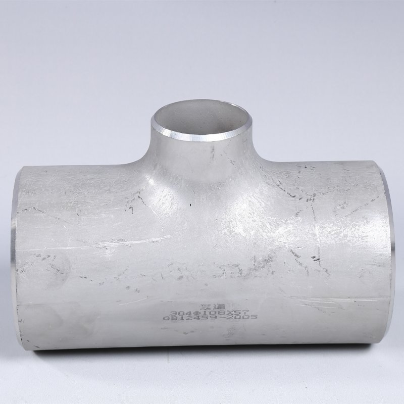 SS304/SS316L Industrial Customized Wear-Resistant Straight Equal Butt-Weld Pipe Fitting Tee for Petroluem