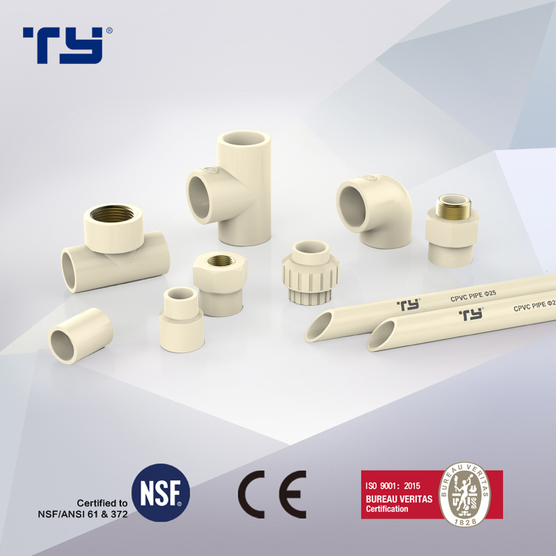 Female Adapter of Hot and Cold Water Brass Plastic Fitting ASTM D2846 Standard Plastic/CPVC/PVC/Pressure Pipe Fittings