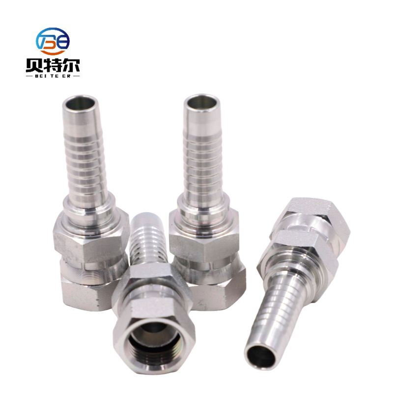 Jic Female 74deg Cone Seat Double Hex Carbon Steel Hydraulic Hose Fittings