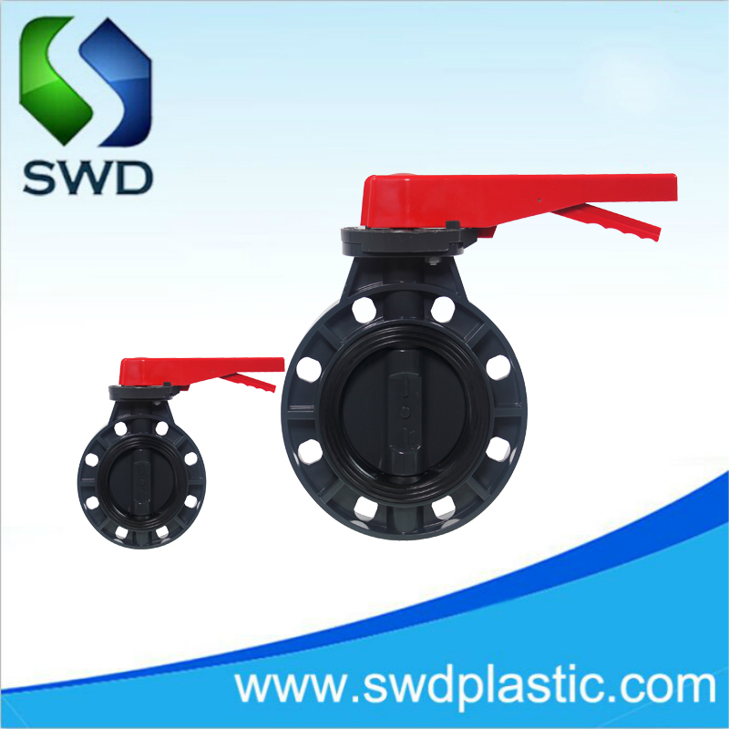 Plastic PVC CPVC Pph Butterfly Valve with Lever Handle Top Quality