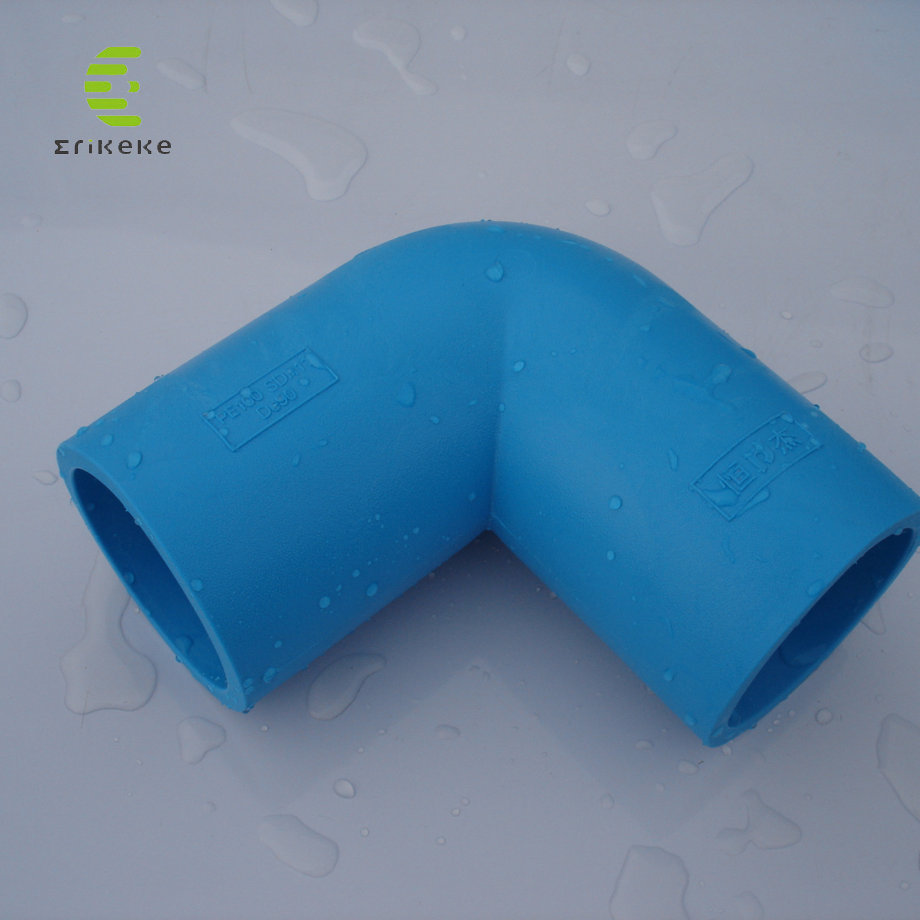 HDPE Pipe Connector Elbow 63mm 110mm PE Compression Butt Weld Pipe Fitting 90 Deg Elbow Joint Pipe Fittings