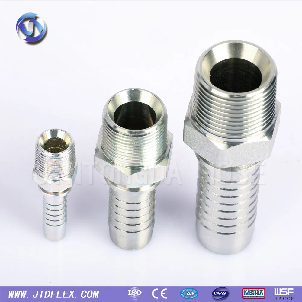 China Suppliers High Pressure Reusable Metric Male Female Stainless Steel Cone Jic Flange Adapter Grease Connector Pipe Nipple Hydraulic Hose Fittings