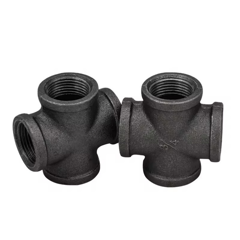 High Pressure Hot DIP Galvanized Malleable Iron 4 Way Pipe Fitting Equal Cross Malleable Iron Cross Fitting