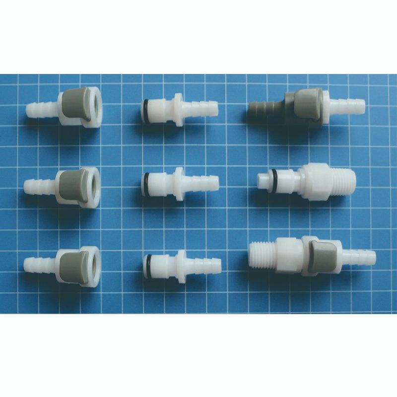 POM 1/4" 5/16" 3/8" Hose Barb Tube Connector Plastic Panel Mount Quick Connect Disconnect Shut off Bulkhead Hose Coupling