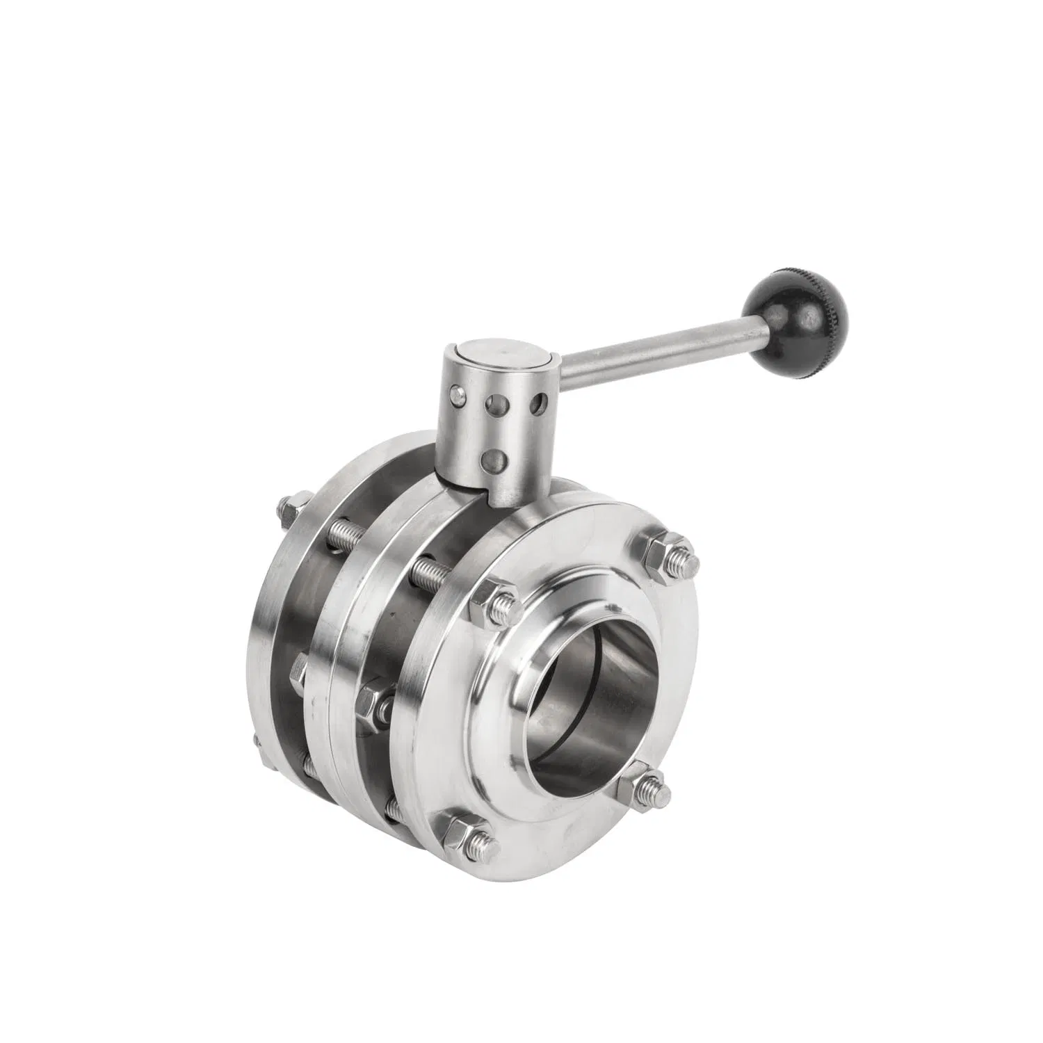 Stainless Steel Sanitary Union-Union Ends Butterfly Valves