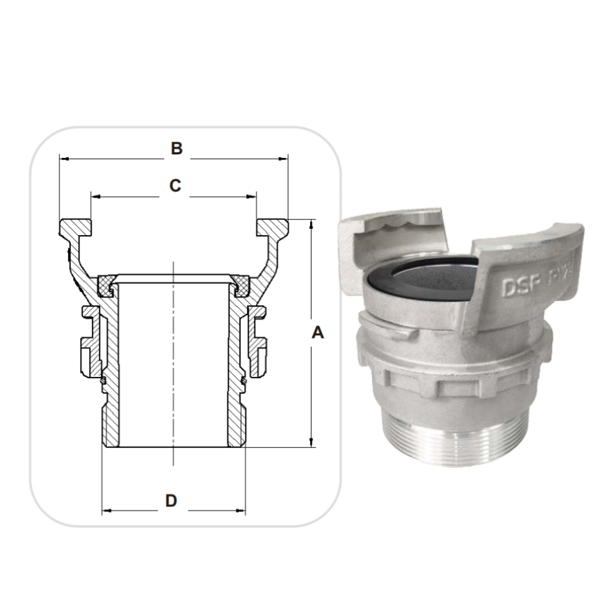 Premium Storz Fire Hose Coupling - Flexible Quick Connect Adapter