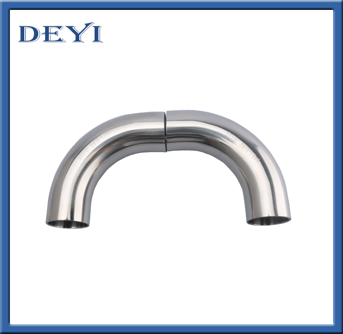 Deyi 90 Degree Polished Stainless Steel SS304/304L 316L Butt-Weld Sanitary Bend Pipe Fitting for Connecting Can Customized