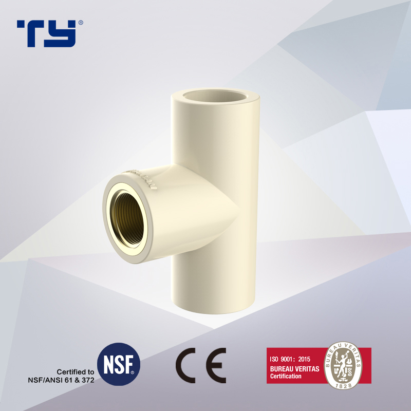 Female Adapter of Hot and Cold Water Brass Plastic Fitting ASTM D2846 Standard Plastic/CPVC/PVC/Pressure Pipe Fittings