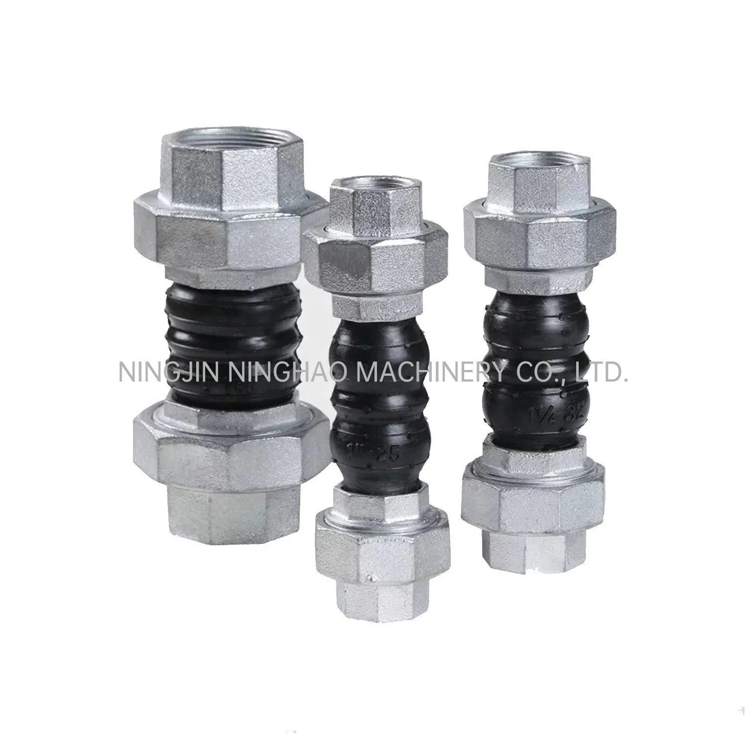Heavy Industrial Used Union Thread Connection Rubber Bellows Pipe Compensation Connector