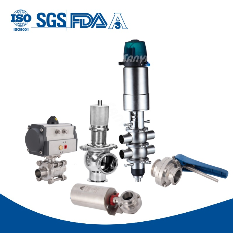 Pneumatic Manual Electric Stainless Steel Manifold Brass Sanitary Pressure Wafer Flange 3 Way Butterfly/Diaphragm/Ball/Safety Relief/Reducing Regulating Valve