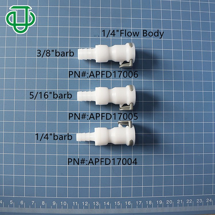 POM 1/4" 5/16" 3/8" Hose Barb Tube Connector Plastic Panel Mount Quick Connect Disconnect Shut off Bulkhead Hose Coupling