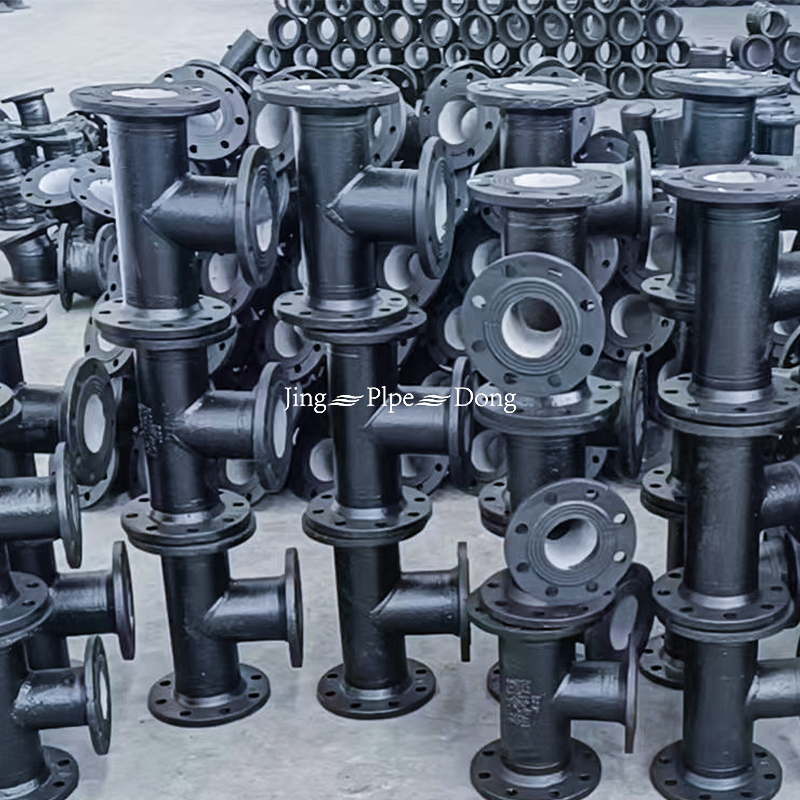 Ductile Iron Tee Elbow Flanged Pipe Fittings for Water or Sewerage Pipeline Projects Leak-Proof