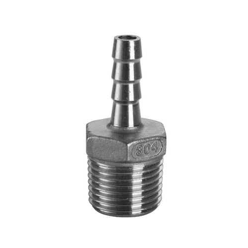 Heavy-Duty Stainless Steel Male Pipe Connector for Industrial Use