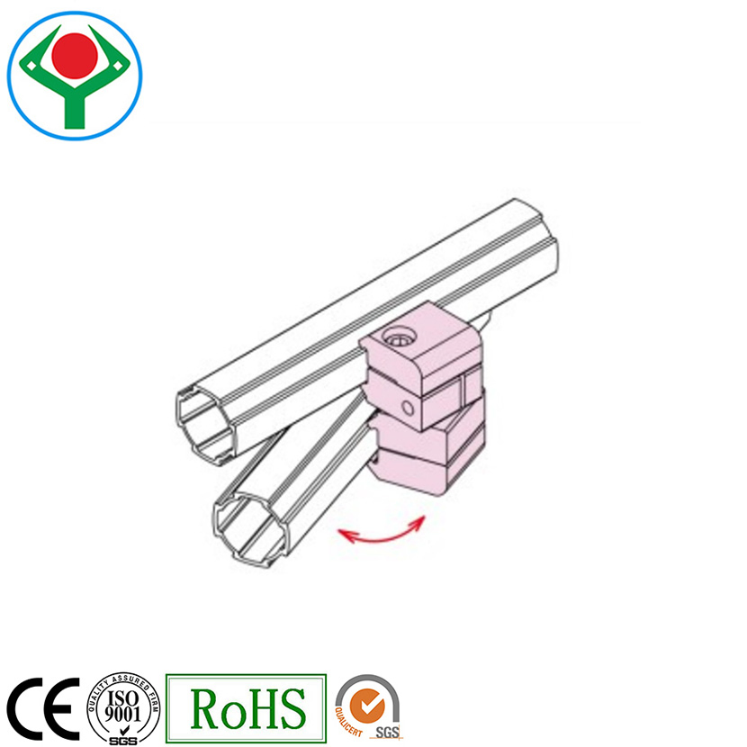 Od 28mm Connector Aluminium Pipe Joint Aluminum Connector for Industrial Workstation