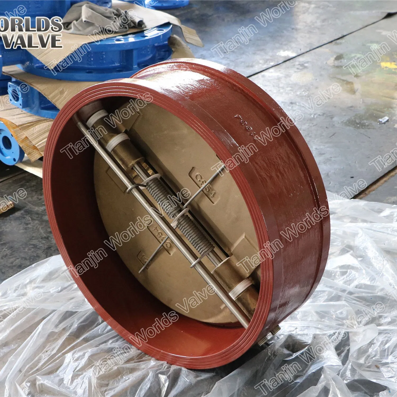 API594/ISO5752 Ductile Cast Iron Wafer Type Dual Plate Double Door Check Valves Non Reture Valve
