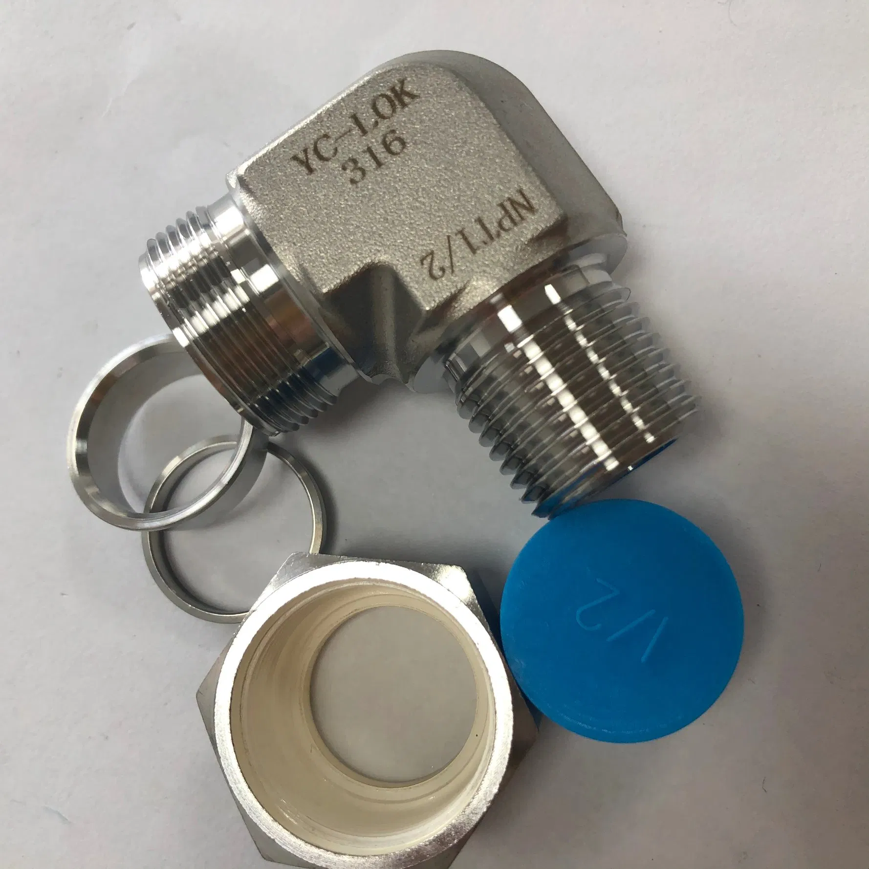 Stainless Steel Tube Fitting Compression 1/2′ ′ NPT Female X 1/2′ ′ Tube Od Forged Type Elbow Hydraulic Tube Joints for Machinery