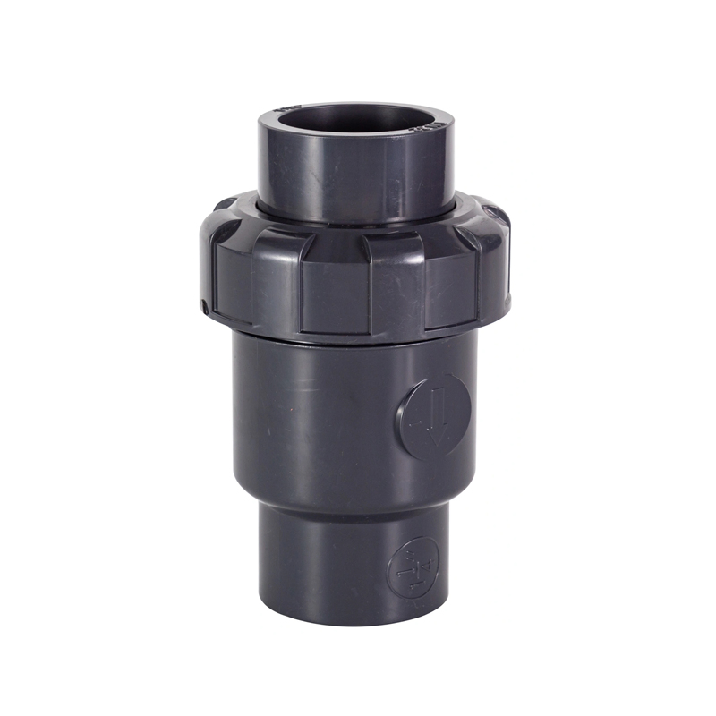DIN Standard 1.0MPa Industrial PVC Swing Check Valve Non Return Wafer Type 3/4"-6" for Water Treatment