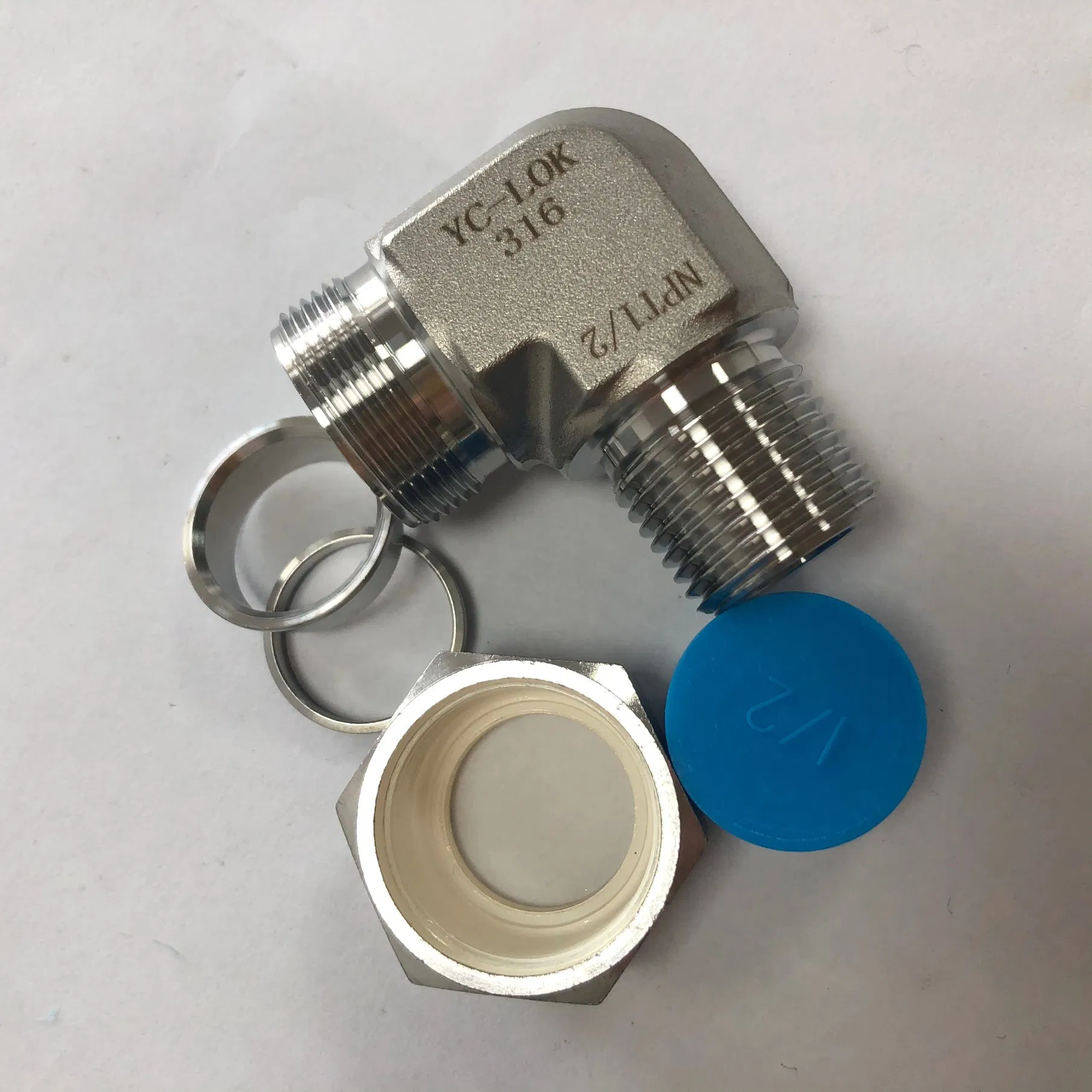 Stainless Steel Tube Fitting Compression 1/2′ ′ NPT Female X 1/2′ ′ Tube Od Forged Type Elbow Hydraulic Tube Joints for Machinery