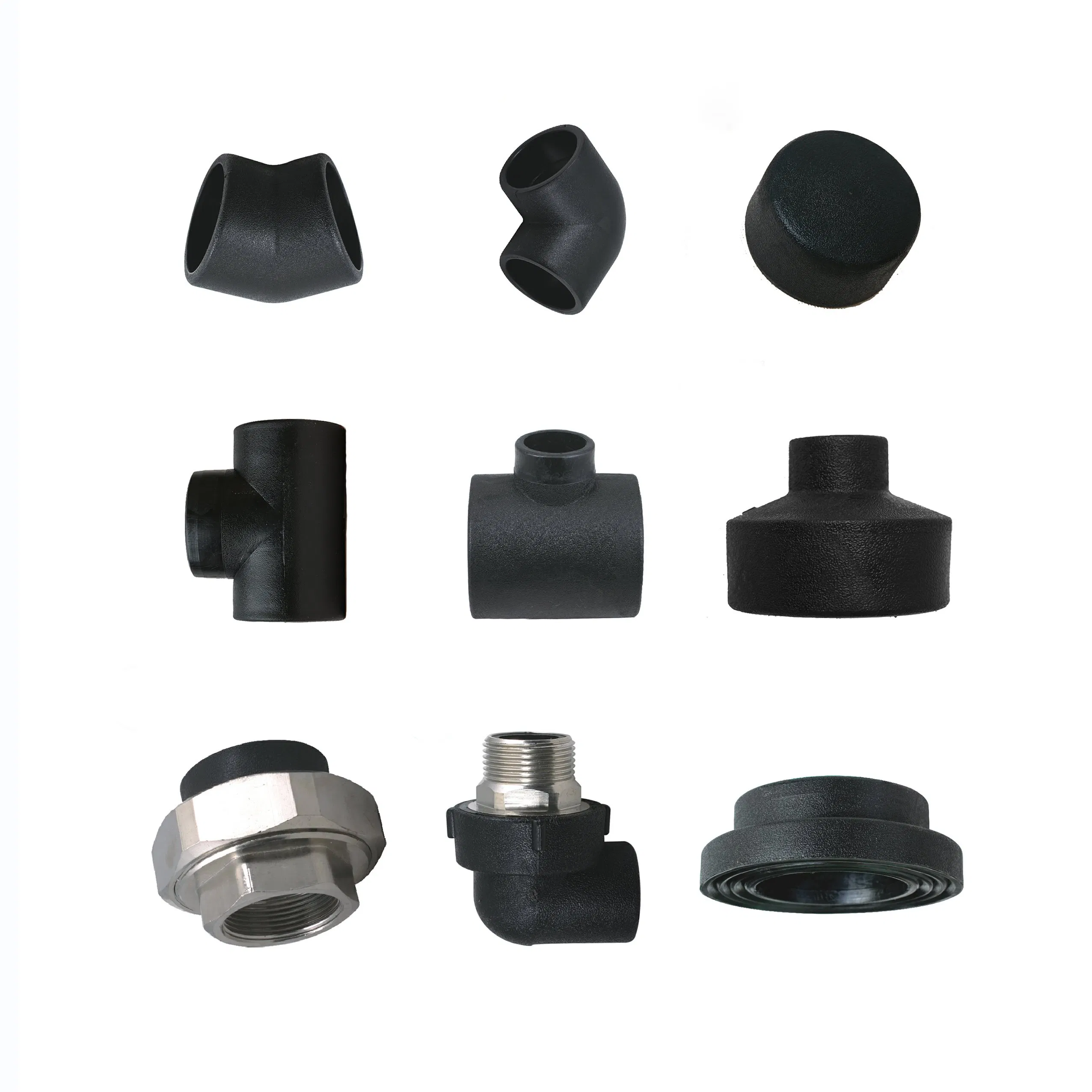 Socket Fusion Weld Pn16 HDPE Pipe Fittings for Water Supply