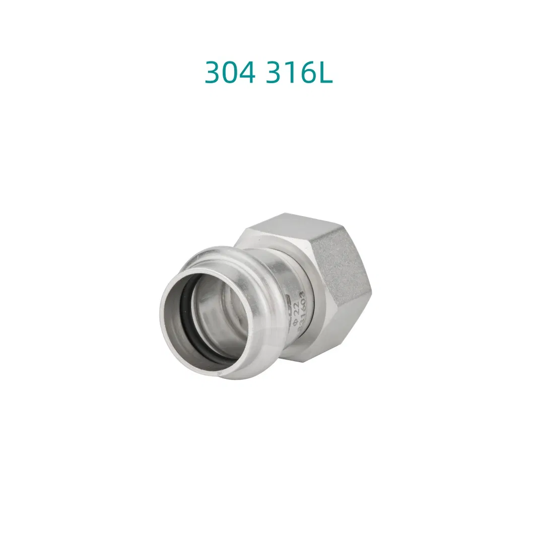 Plumbing Material Adaptor with Union Nut Press Fitting Brass Fitting Pipe Fitting