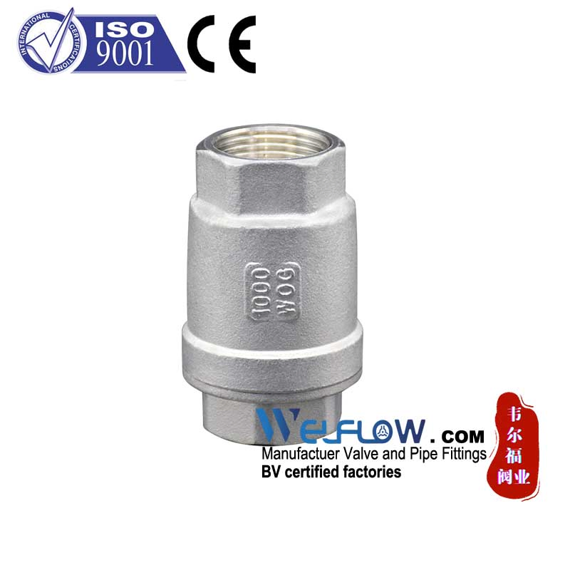 Xxnx SS304 201 Stainless Steel H71W DN65 Pn16 Pn25 3/8 DN15-DN100 Pn25 8 Inch Non Return One Way Disc Wafer Single Plate Flange Spring Check Valve