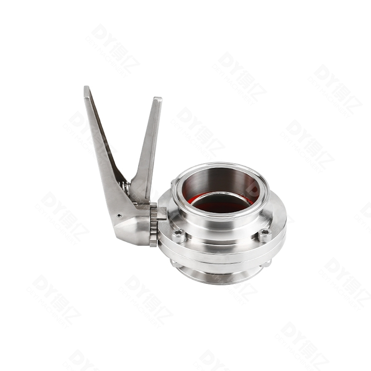 Sanitary Pneumatic Butterfly Valve with Wafer Type Design for Food &amp; Beverage Processing