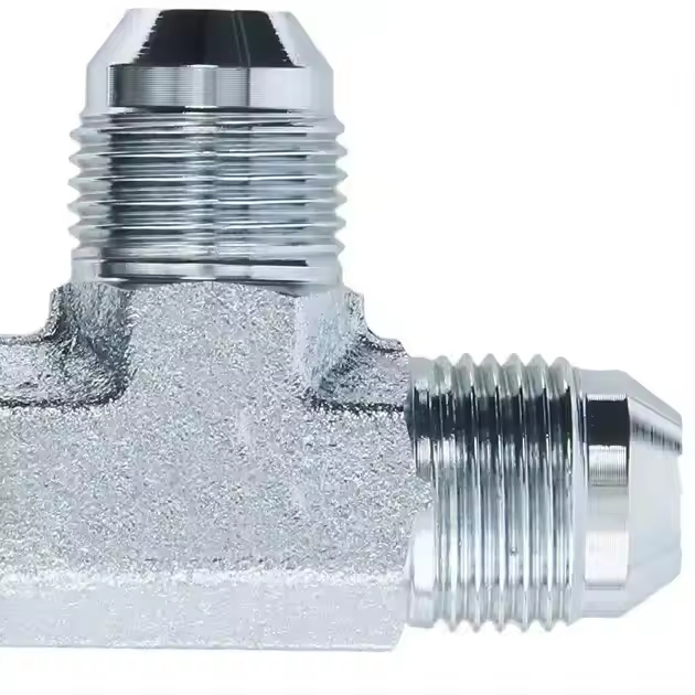 SAE Standard Carbon Steel Male Jic Tee Pipe Hydraulic Tee Fittings