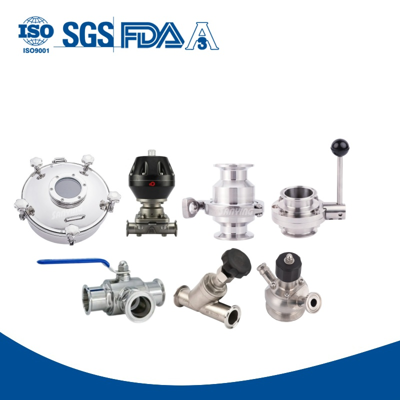 Pneumatic Manual Electric Stainless Steel Manifold Brass Sanitary Pressure Wafer Flange 3 Way Butterfly/Diaphragm/Ball/Safety Relief/Reducing Regulating Valve