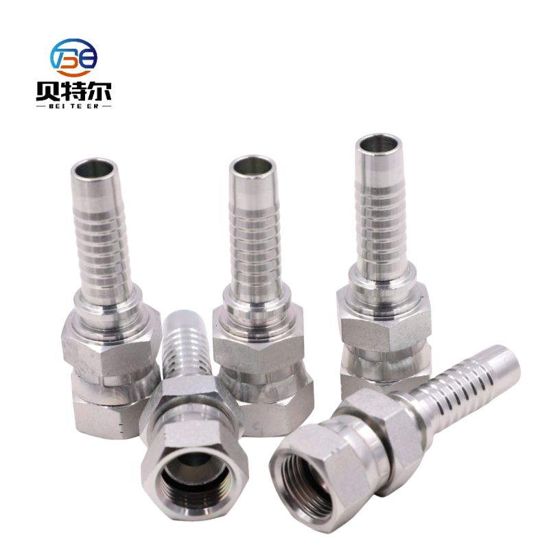 Jic Female 74deg Cone Seat Double Hex Carbon Steel Hydraulic Hose Fittings