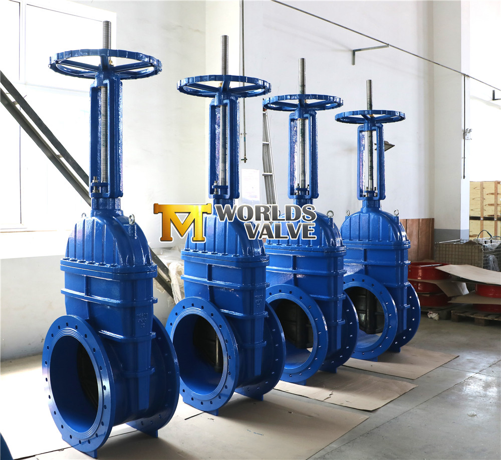 Non-Rising /out Side Rising Stem Ductile Iron Wedge Gate Valve with Rubber Sealed Disc BS5163 DIN3202 F4 F5 Awwac509 Hand Wheel /Bevel Gear Operated