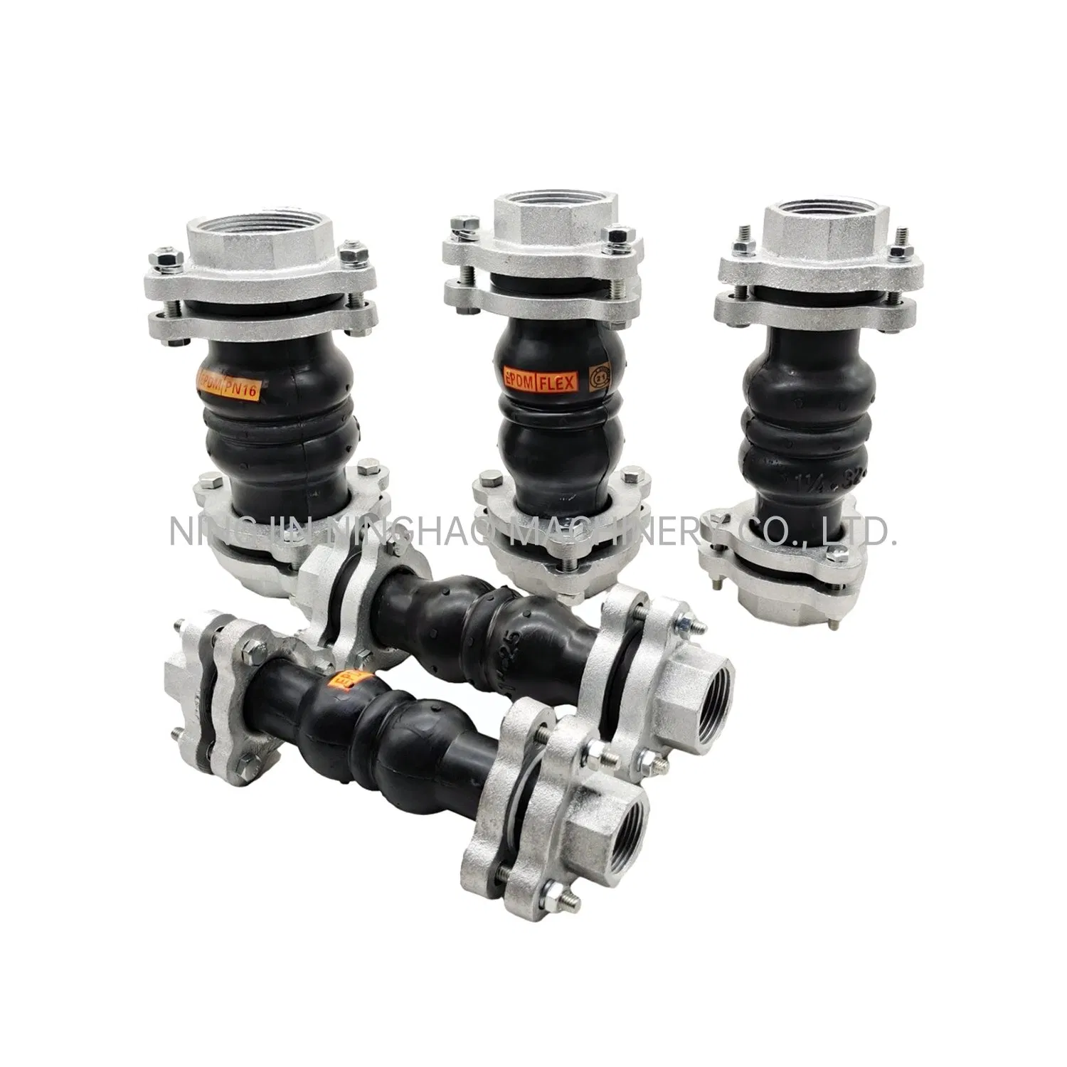 Heavy Industrial Used Union Thread Connection Rubber Bellows Pipe Compensation Connector