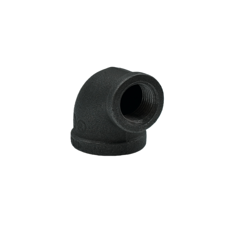BS NPT Black Carbon Steel Pipe Fittings Galvanized Two Male Iron Threaded Female Elbow