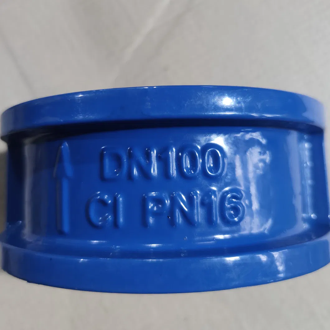 Double Disc Pn10 NBR Seat Rated Epoxy Coated Cast Iron Non Return Valve Dual Plate Check Valve