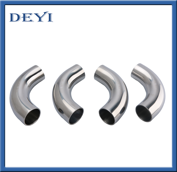 Deyi 90 Degree Polished Stainless Steel SS304/304L 316L Butt-Weld Sanitary Bend Pipe Fitting for Connecting Can Customized