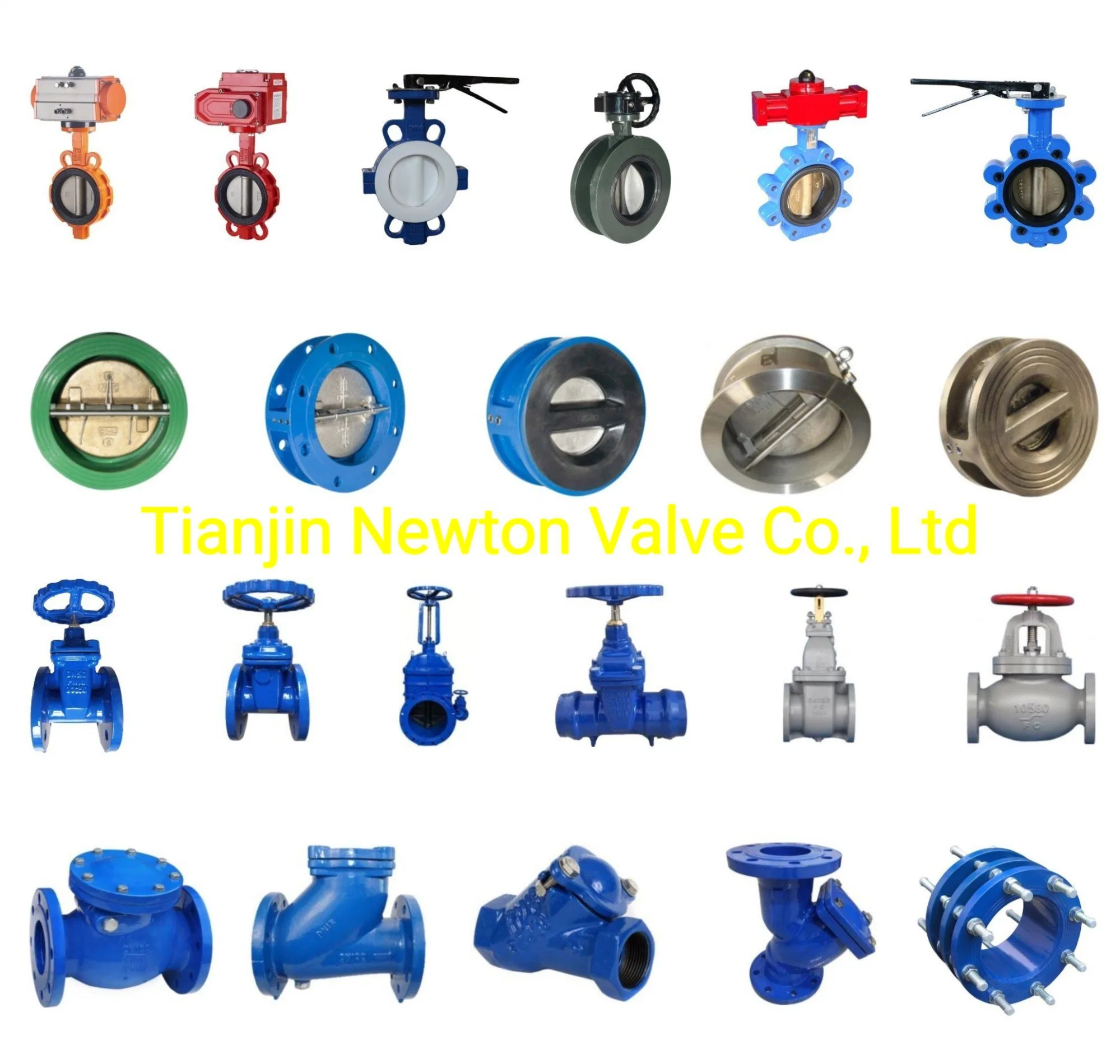 Resilient Seat Ductile Cast Iron Stainless Steel Aluminium Bronze Wafer Semi Lug Lugged Double Eccentric Flange Butterfly Gate Globe Check Valve Y Strainer