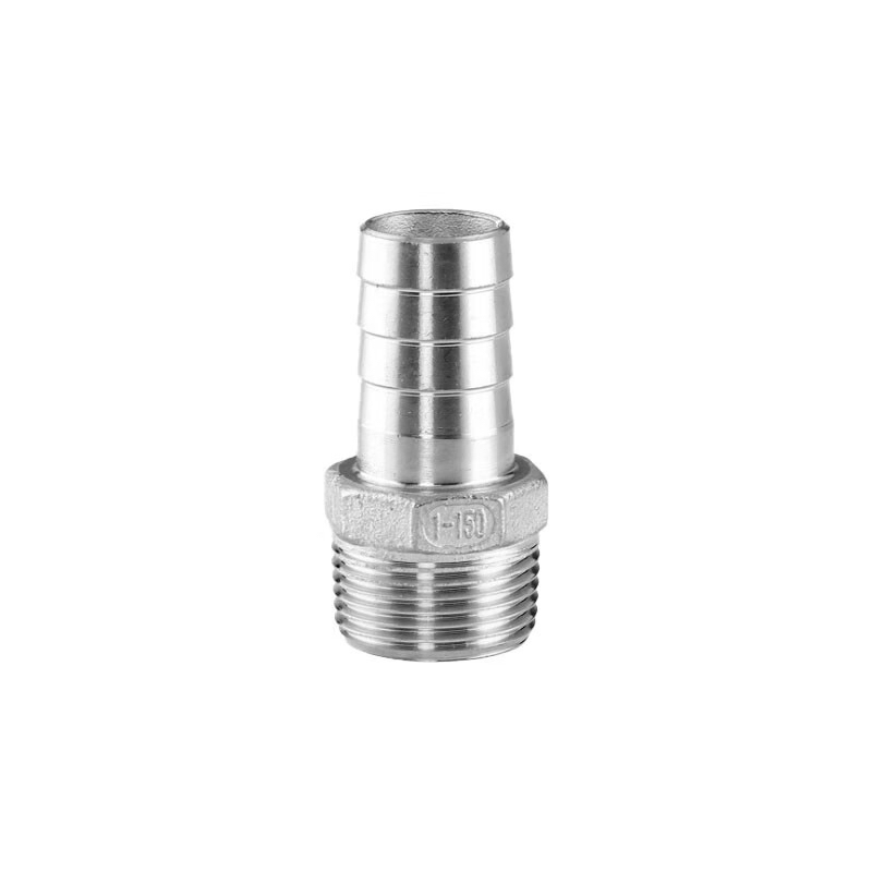 Heavy-Duty Stainless Steel Male Pipe Connector for Industrial Use