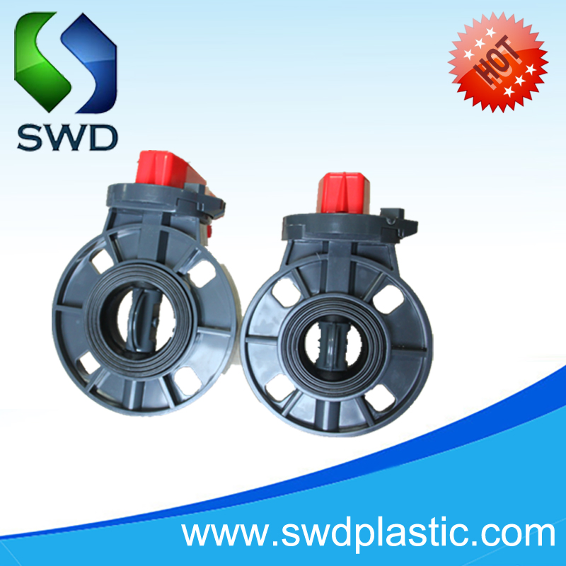 Plastic PVC CPVC Pph Butterfly Valve with Lever Handle Top Quality