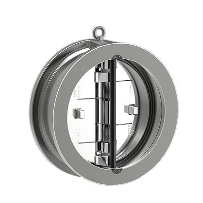 Double Disc Pn10 NBR Seat Rated Epoxy Coated Cast Iron Non Return Valve Dual Plate Check Valve