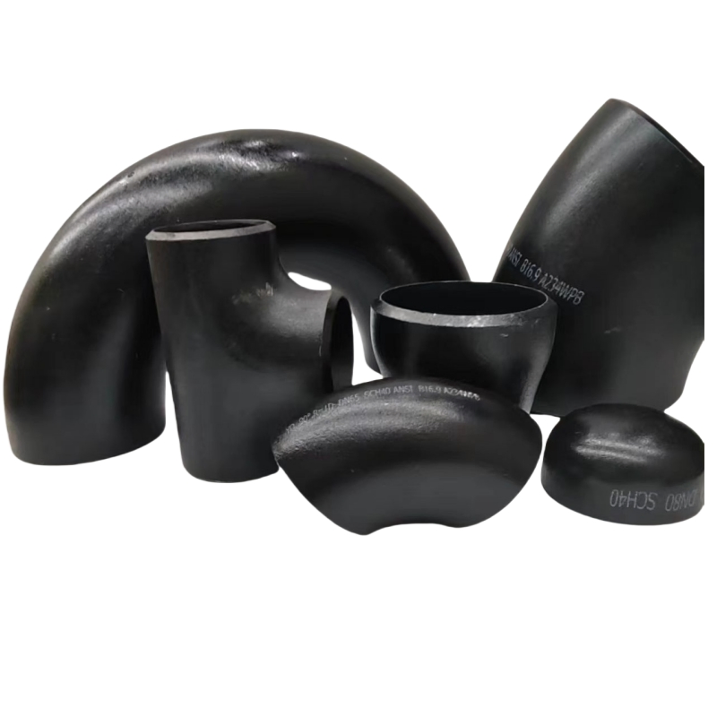 ANSI Butt Welded Carbon Stainless Steel 304 316 Seamless Tee Reducer Cap Tube 45 90 180 Degree Lr Equal Threaded Elbow Pipe Fitting