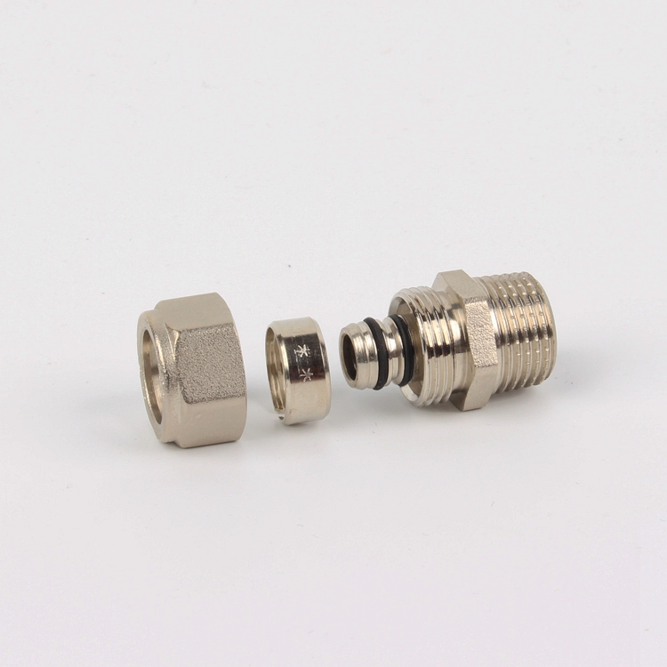 Male Coupling Brass Compression Fittings for Pex-Al-Pex Pipe