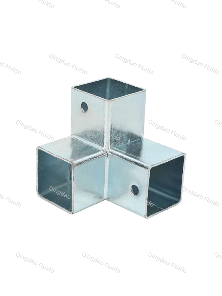 Square Pipe Connector for Assembling Industrial-Style Furniture