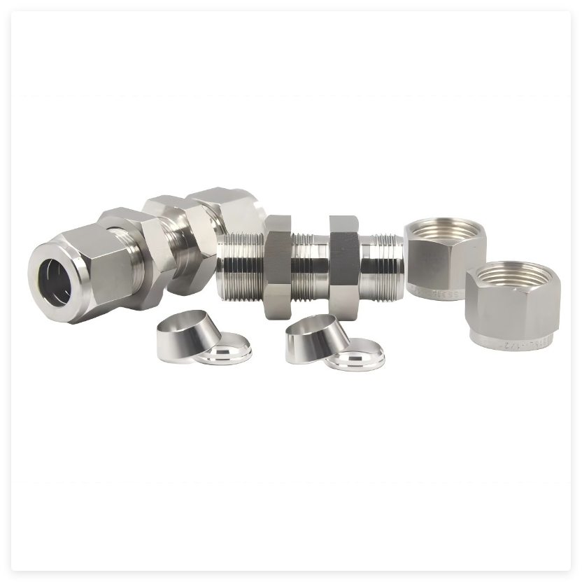 316 Stainless Steel VCR Fittings Swagelok Type Forged Face Metal Gasket Seal Fittings 1/8"-1" ASTM A276 OEM Available