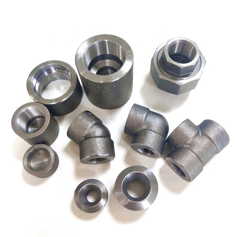 Chinese Supply Forged High Pressure Carbon Steel Socket Weld / Threaded Pipe Fittings