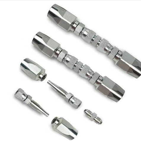 Manufacturer Hydraulic Hose High Pressure Bsp Jic SAE Standards Straight 45 90 Degree Fittings for R1 R2 4sh Pipe Quick Connect Adapter